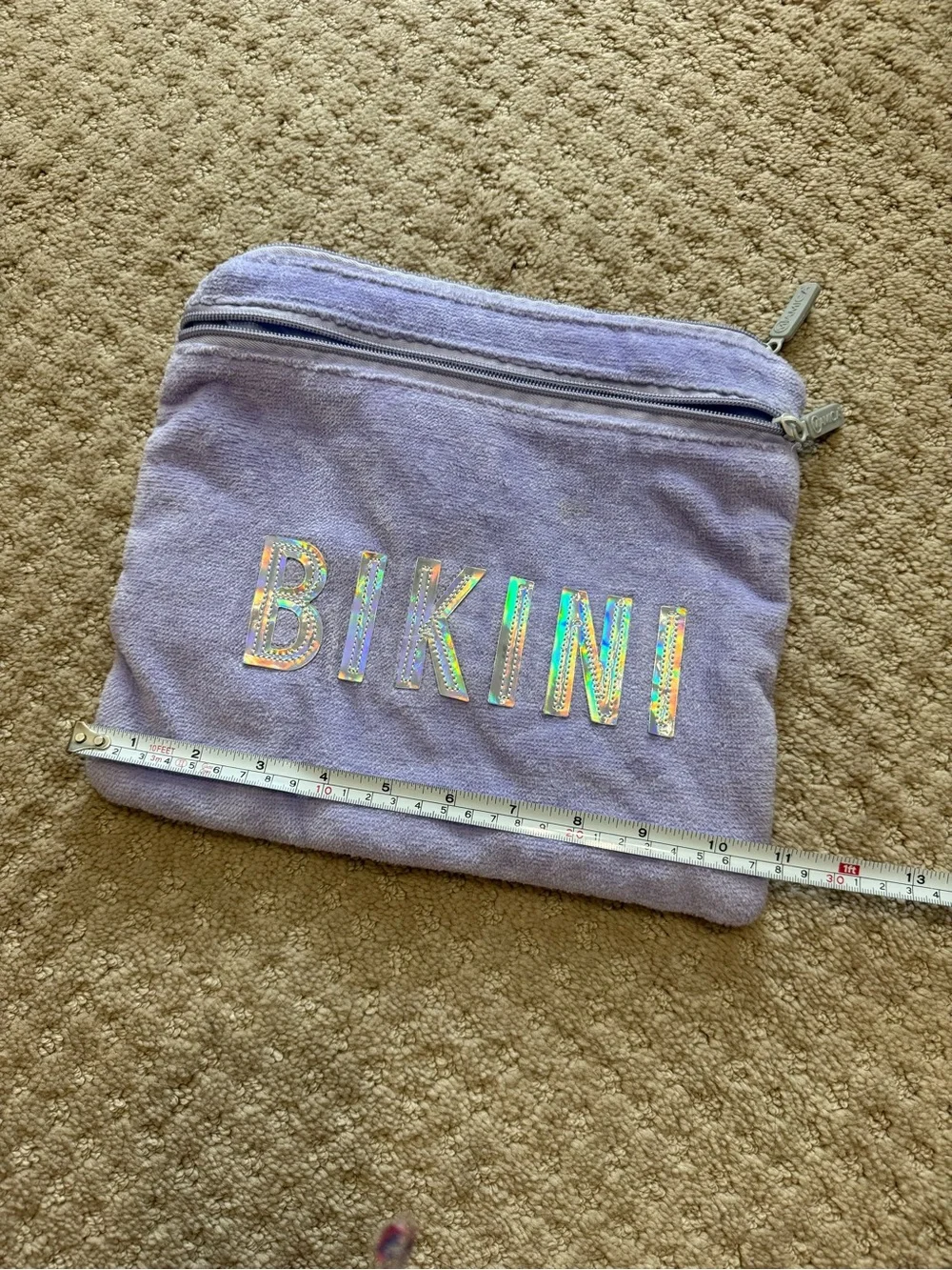 Purple Bikini Zippered Pouch